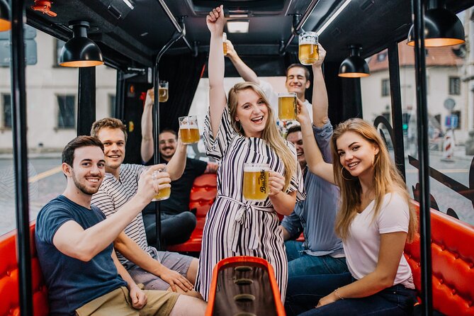 Adults-only Prague Beer Bus Tour - A beer bus with real Prague scenery