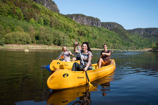 Canoeing on the Elbe river and Bike rental from Děčín to Schmilka - What the $30.77 price really covers