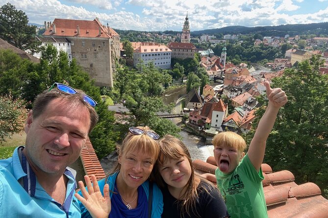 Cesky Krumlov medieval UNESCO sites - private tour with PERSONAL PRAGUE GUIDE - Climbing the castle tower for the big view