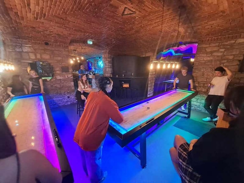Crew Bar Prague: Open bar, ping pong or shuffleboard game - A One-Hour Break From Prague Sightseeing