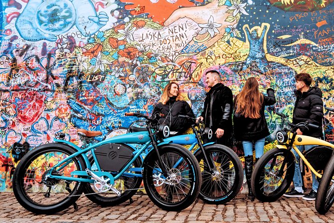 E-BIKE TOUR: 10 Must-See Landmarks & Viewpoints in Prague 1-8per. - Lennon Wall and the ride back to Malá Strana