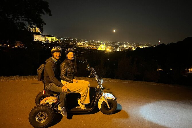Electric Trike Night Tour in Prague - Live Guided - Letna Viewpoint and the five bridges