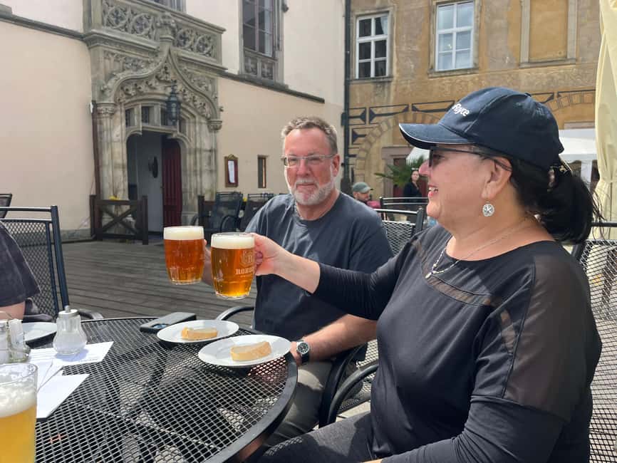 From Prague: Hike, Castle and Brewery in Bohemian Paradise - A castle lunch with a tower climb