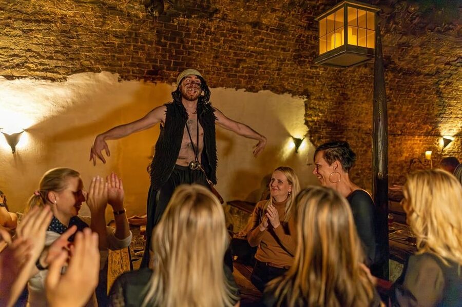 From Prague: Medieval Dinner, Show, Castle and Brewery - From Prague’s Florenc district to Dětenice