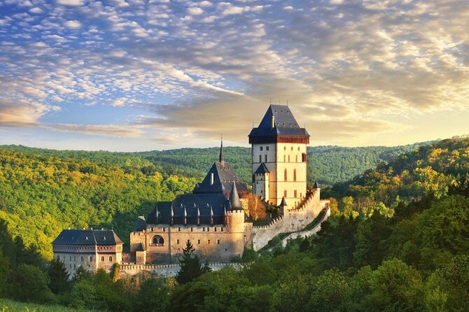 From Prague: Small-Group Karlstejn Castle & Koneprusy Caves Trip - Pickup, timing, and what the small van changes