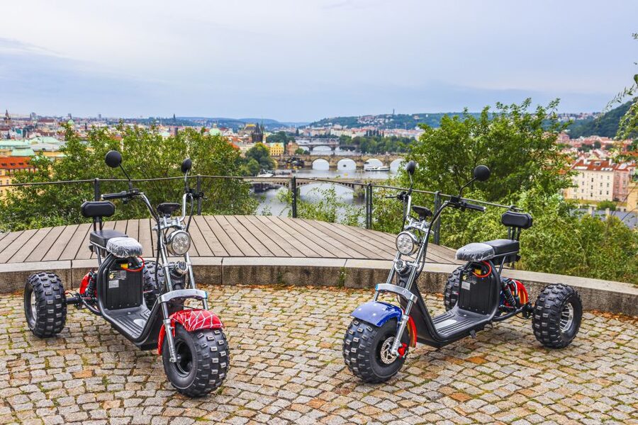 Grand City Tour on Electric Trike in Prague - Live Guided - Strahov Monastery and the Great Strahov Stadium