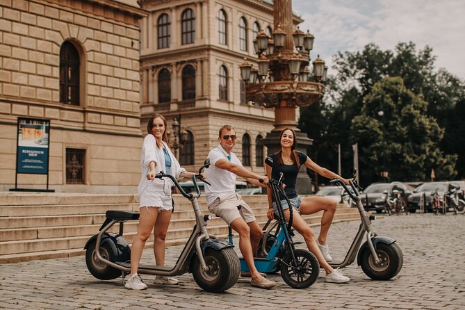 Guided sightseeing e-scooter tour of Prague: 2 hours - National Theatre and the final fountain square
