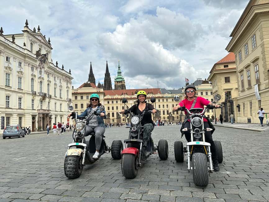 Heart of Prague tour on Tricycle electric scooter - Why an electric trike works well in Prague