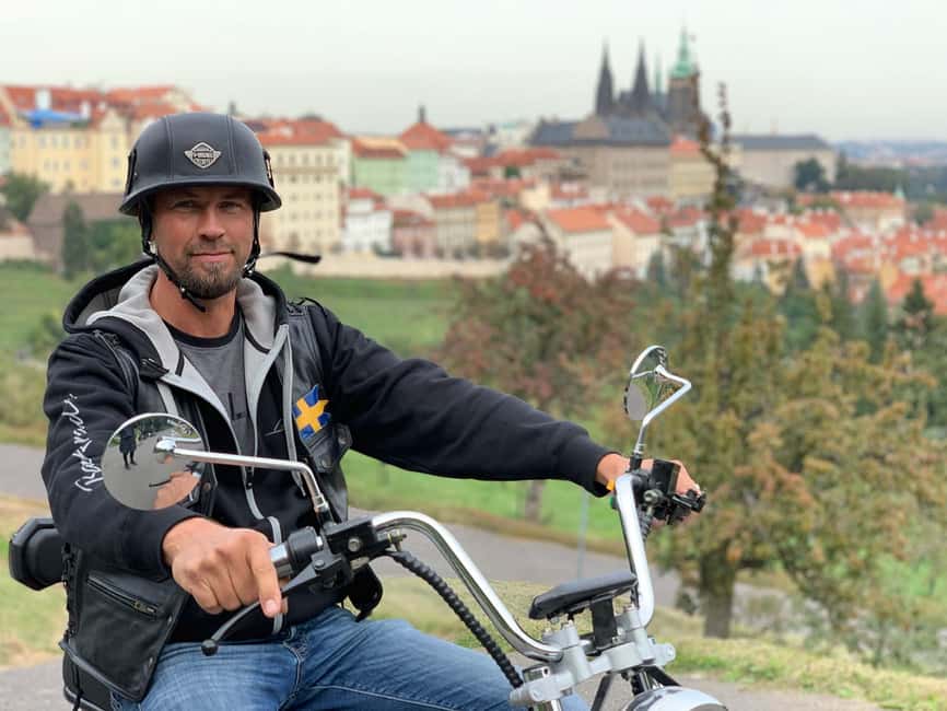 Heart of Prague tour on Tricycle electric scooter - Lennon Wall and Kampa Island