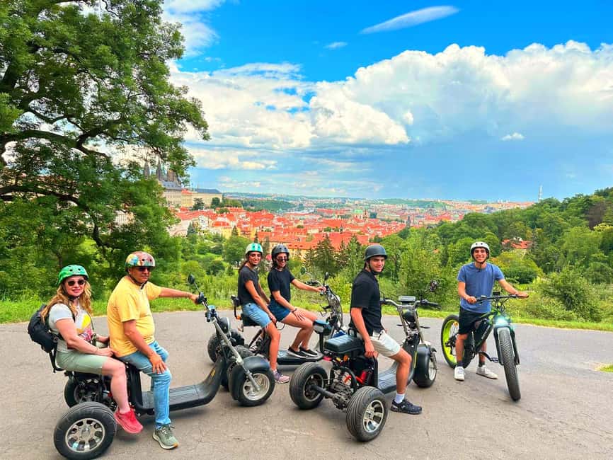 Heart of Prague tour on Tricycle electric scooter - Starting beside the Japanese Embassy