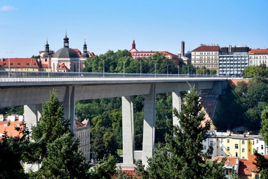Hidden Prague Bike Tour - Crossing Nusle Bridge and seeing the city’s darker side