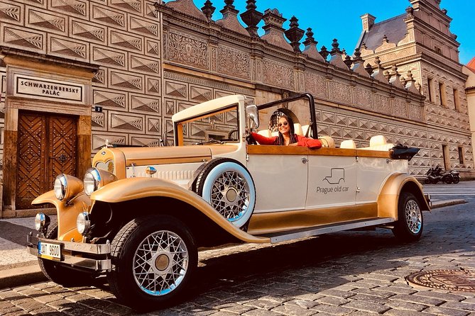 Kutná Hora Medieval Town in Vintage Cabrio car - Sedlec Ossuary, 30 minutes underground