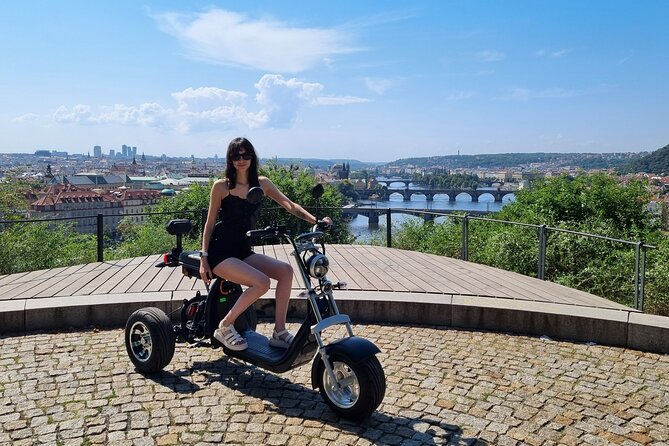 Live-Guided ️Trike-Harley️ Viewpoints tour of Prague - Starting with coffee on Maltezske Square