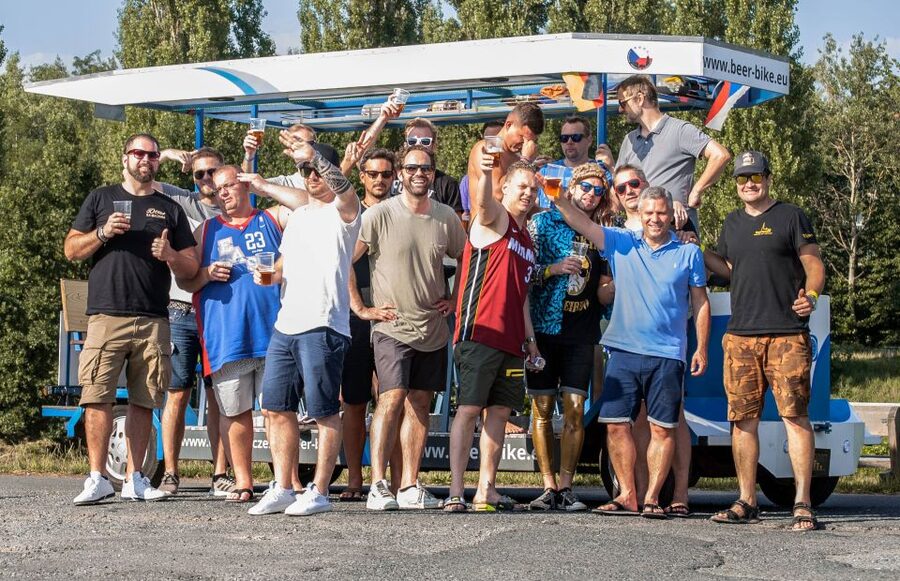 Pilsen: 1.5-Hour Beer Bike with Unlimited Beer - The guide can shape the whole outing