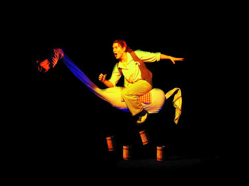 Prague: 1.5-Hour Black Light Theater Srnec Performance - Inside the small Srnec theater