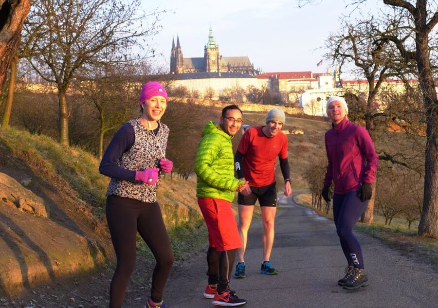 Prague 1.5-Hour Compact City Center Running Tour - Crossing Charles Bridge on foot