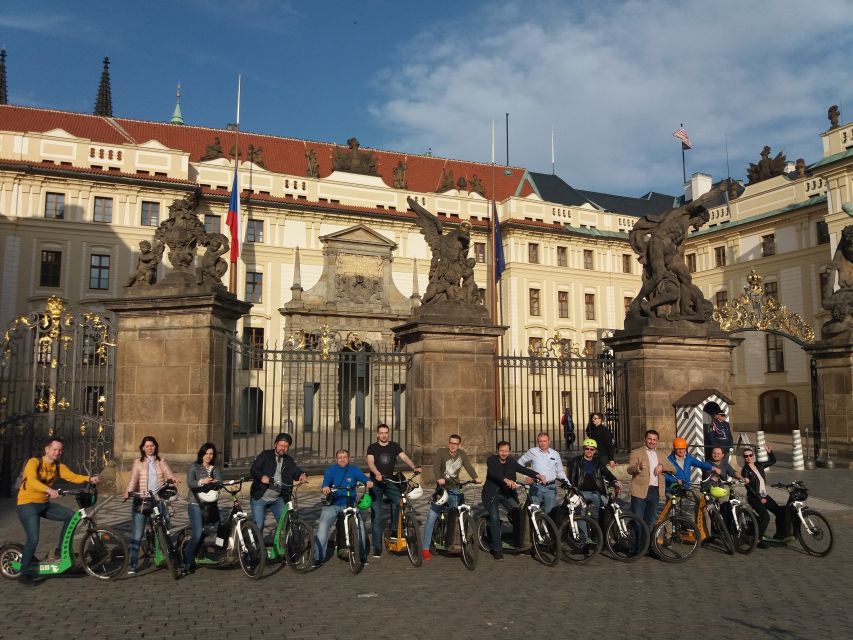 Prague: 2-Hour Old District & Riverside E-Scooter Tour - Prague Castle and the view across the Vltava