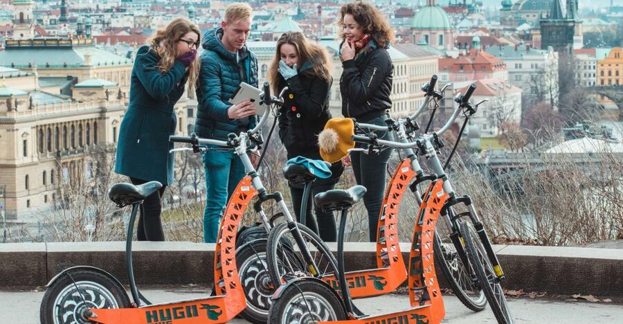 Prague: 3-Hour Fat Tire E-Scooter Tour - Prague Castle and Strahov Monastery from the outside