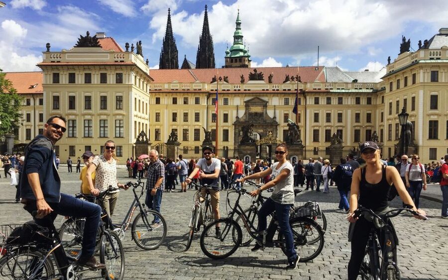 Prague "ALL-IN-ONE" City E-Bike Tour - Municipal House, Powder Gate, and Estates Theatre