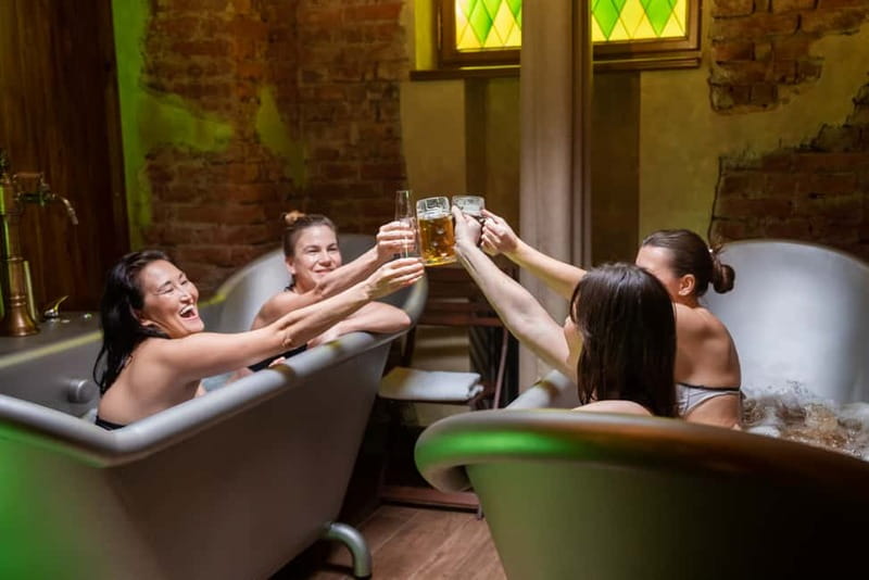 Prague: Beer and Wine Spa Bath with Salt Cave Experience - Key points at a glance