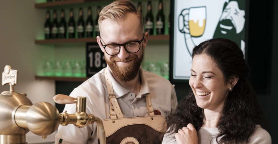 Prague: Beer Pouring Class at Pilsner Urquell Experience - Three pours, one Pilsner Urquell