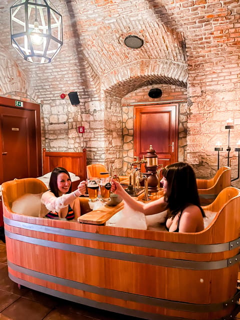 Prague: Beer Spa Bernard with Beer and Massage Option - Unlimited Bernard beer from the tap
