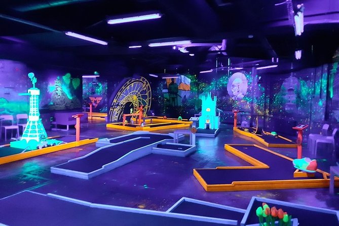 Prague Black Light Mini Golf and Games with free Drinks - What Prague Golf & Games Is Really Like