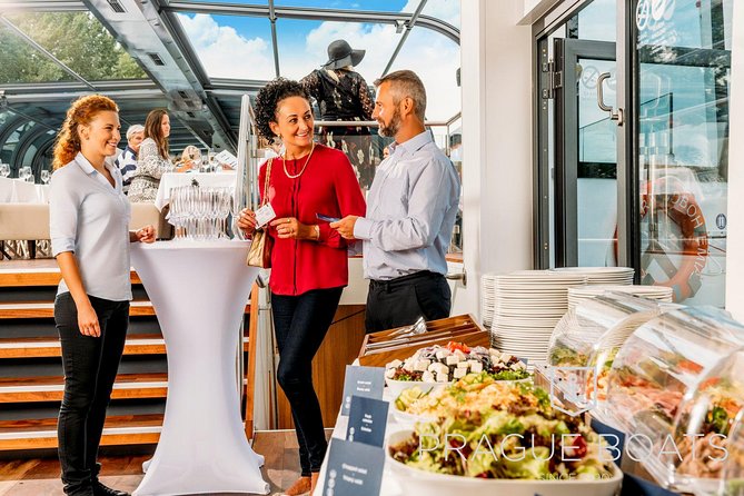Prague Boats 2-hour Lunch Cruise - The Smíchov locks, the cruise’s odd pause