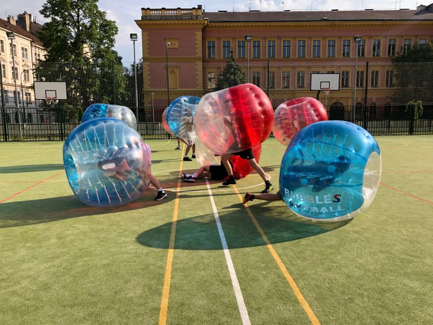 Prague: Bubbles football in city centre of Prague - Changing, Stretching, and Learning the Rules