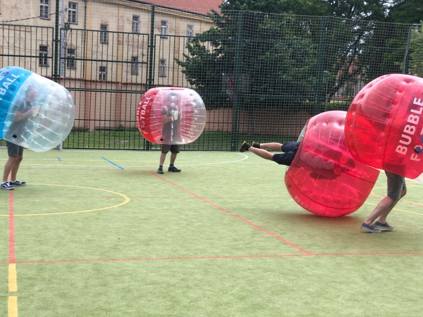 Prague: Bubbles football in city centre of Prague - Who Will Get the Most From This Session
