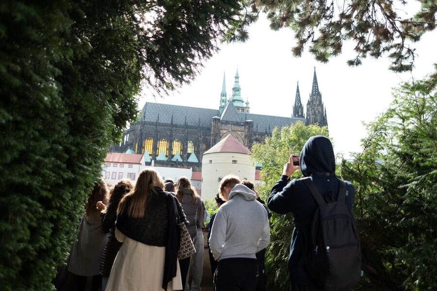 Prague Castle Interiors, Bus Tour and Vltava River Cruise - St. George’s Basilica and St. Ludmila’s resting place