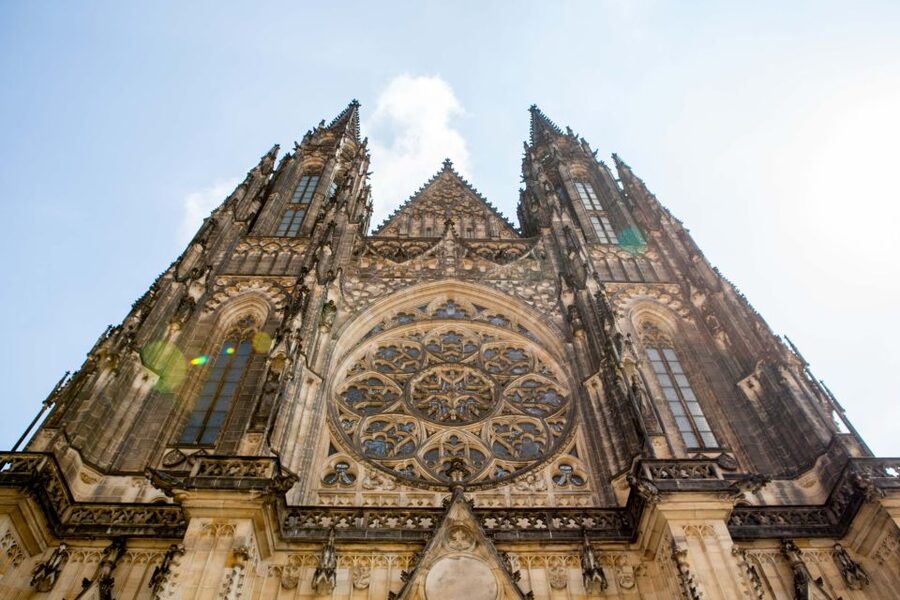 Prague City 3-Hour Tour with Changing of the Guard - Walking up to Prague Castle