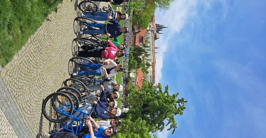 Prague City Bike guided tour - Wenceslas Square and the modern heart of Prague