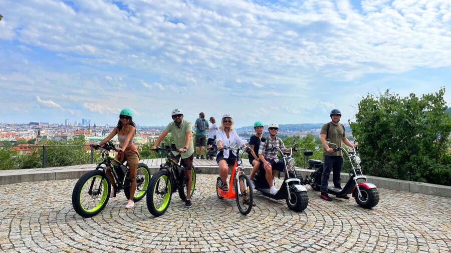 Prague: City Viewpoints Tour by Electric Fat Bike - The longer route through the Old Town