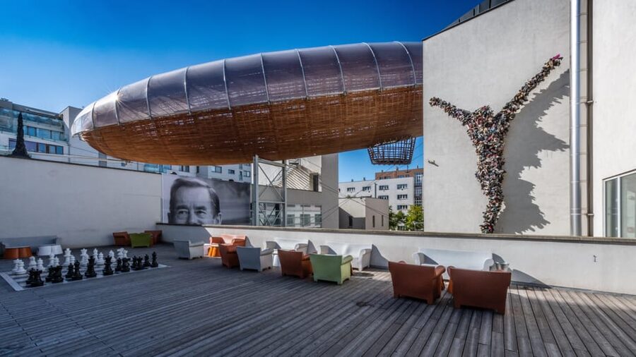Prague: DOX Centre for Contemporary Art Entry Ticket - The Gulliver airship is the visual centerpiece
