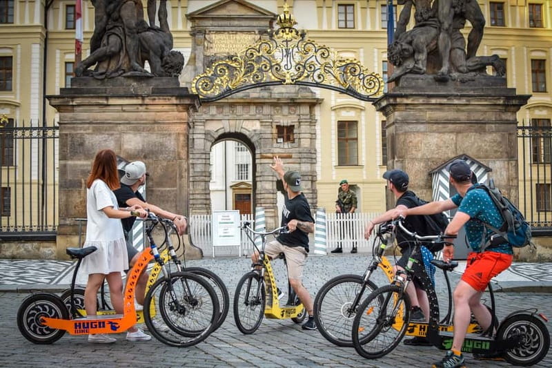 Prague: E-Scooter Grand City & Panoramas Small-Group Tour - Charles Bridge and the Old Town connection