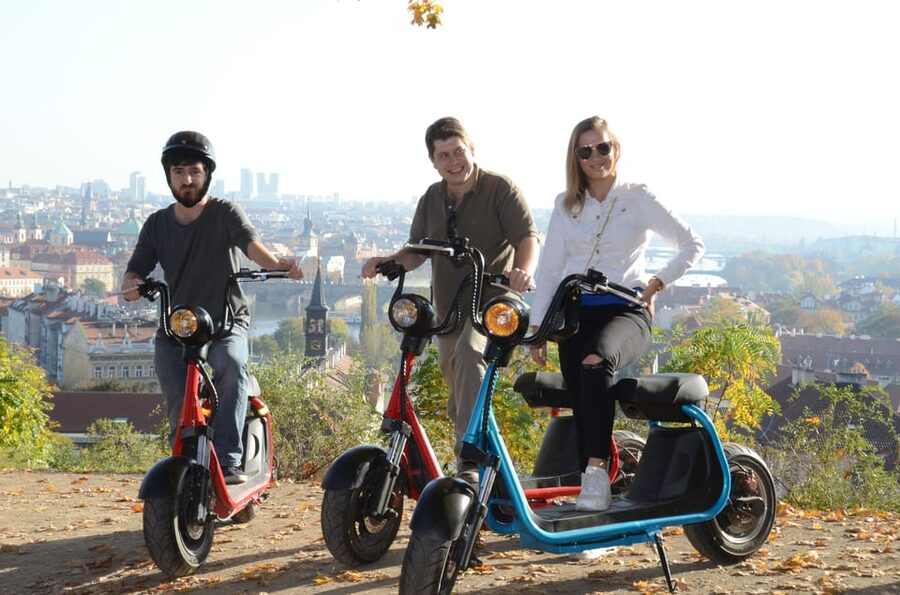 Prague Electric Scooter and eBike Grand Tour - Guides, group size, and the pace of the ride