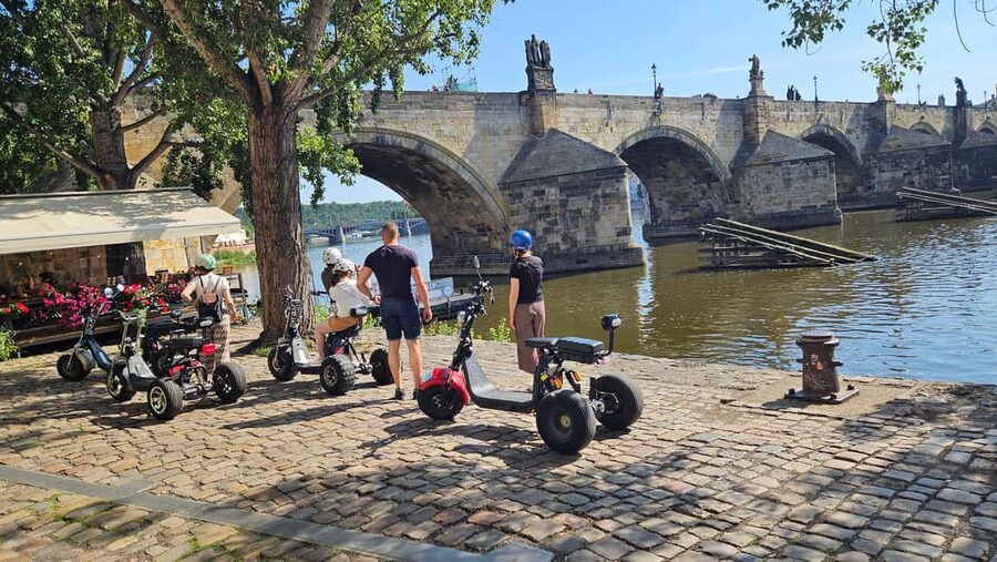 Prague: Electric Trike Viewpoints Tour - Lennon Wall and the Bridge of Love