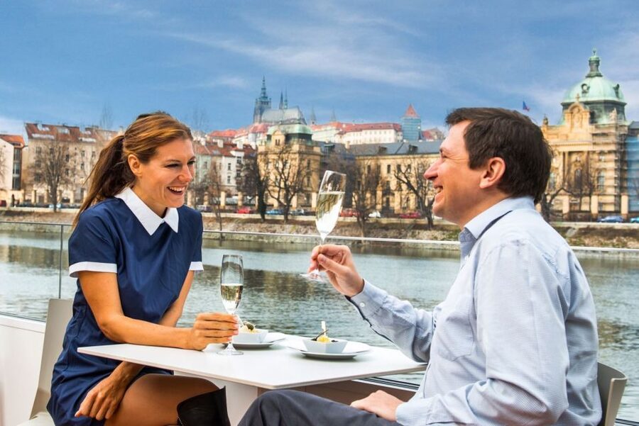 Prague: Evening Vltava River Eco Cruise with Prosecco - The Vltava Opens Up Prague