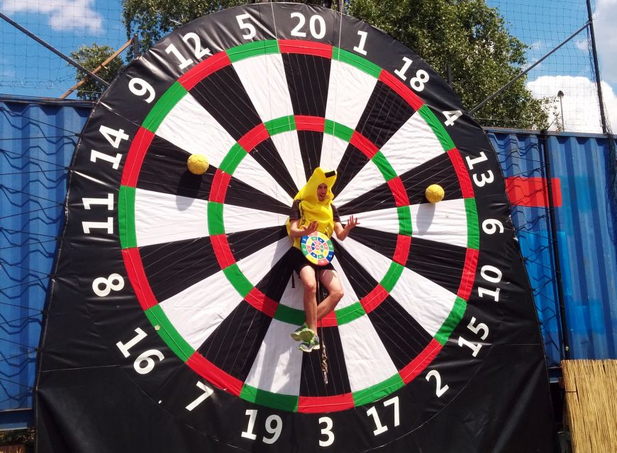 Prague : Giant Foot Darts and Giant Beer Pong Game - Key points at a glance