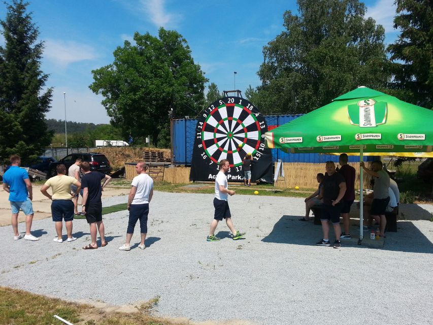 Prague : Giant Foot Darts and Giant Beer Pong Game - Your welcome and safety briefing