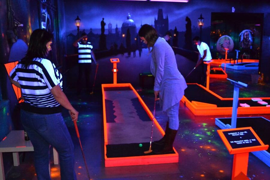 Prague: Glow Golf Mini Golf Game by UV Light - Booking, arrival, and cancellation