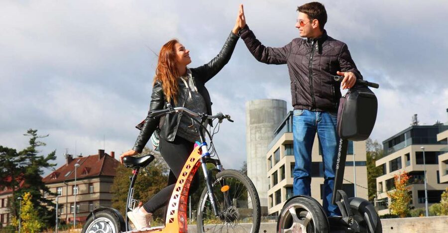 Prague: Grand Segway and eScooter Live Guided City Tour - Great Strahov Stadium and the return to Lesser Town
