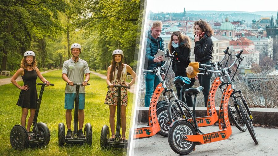 Prague Highlights: Segway & E-Scooter Tour with Taxi Pick-Up - Wenceslas Square, Municipal House, and the Powder Tower