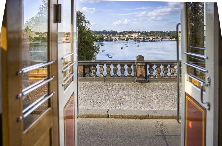 Prague: Hop-on Hop-Off Historical Tram Ticket for Line 42 - Malá Strana, the river, and Charles Bridge
