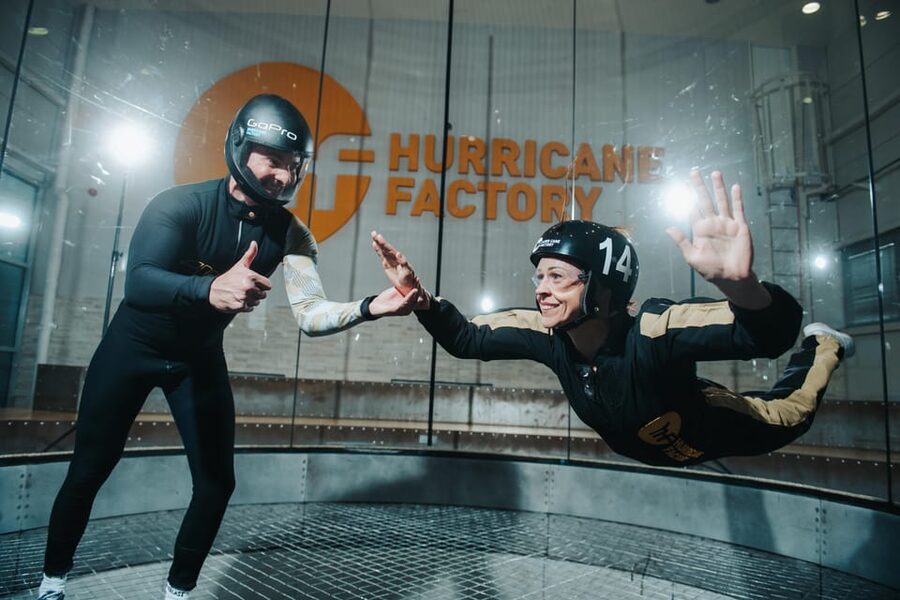 Prague: Hurricane Factory Indoor Skydiving Experience - Entering the wind tunnel for the first flight