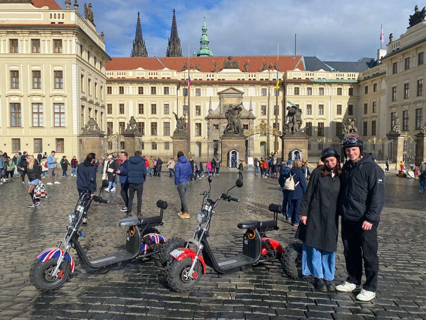 Prague Monastery & Panoramic Viewpoint Electric Trike Tour - Prague Castle and the climb toward Strahov