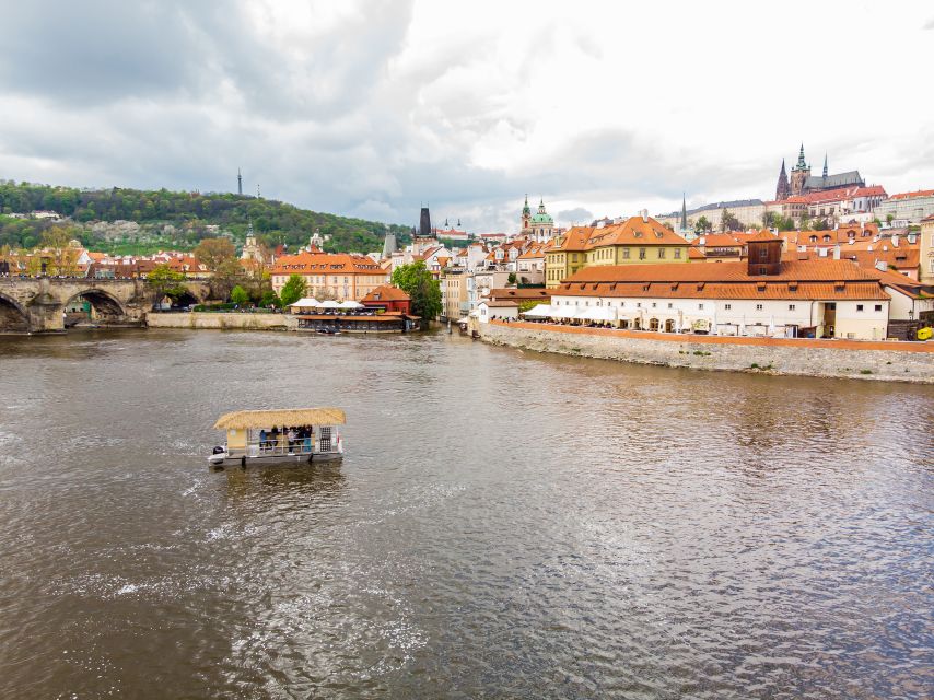 Prague: Party Tiki Boat Sightseeing Cruise with Drinks - A party boat with a clear Prague route