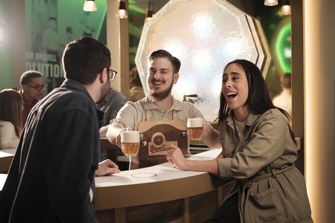 Prague Pilsner Urquell Experience with 3 Free Beer Tastings - Upstairs in the Beer Hall: two more beers and a seat