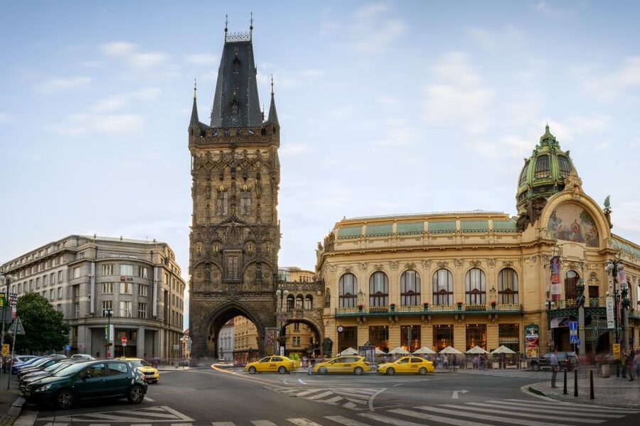 Prague: Powder Gate Tower Entrance Ticket - Sculptures of kings, saints, and biblical figures